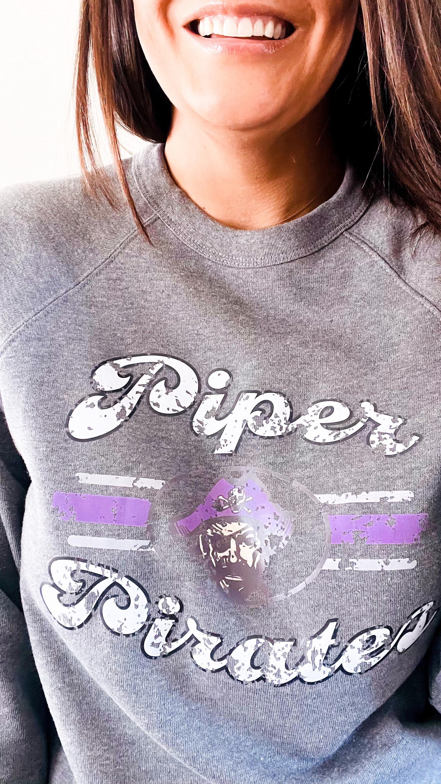 Piper Pirates - Deep Heather Crew Neck Sweatshirt