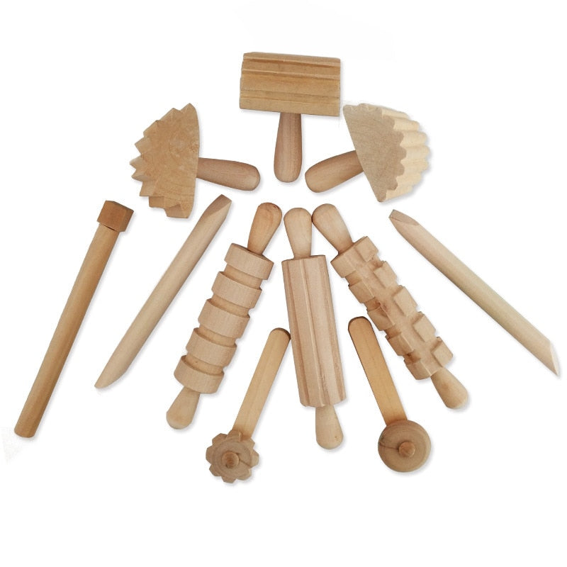 Wooden Playdough Tools